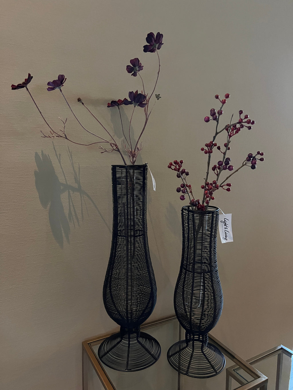 Light & Living vaas Tupuri zwart 40 cm