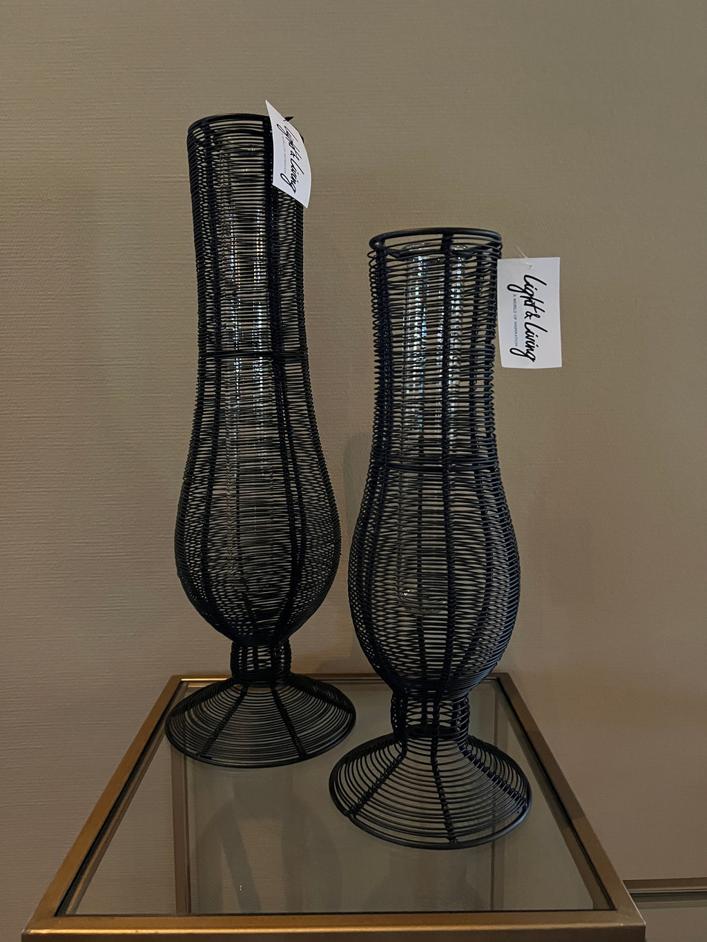 Light & Living vaas Tupuri zwart 50 cm