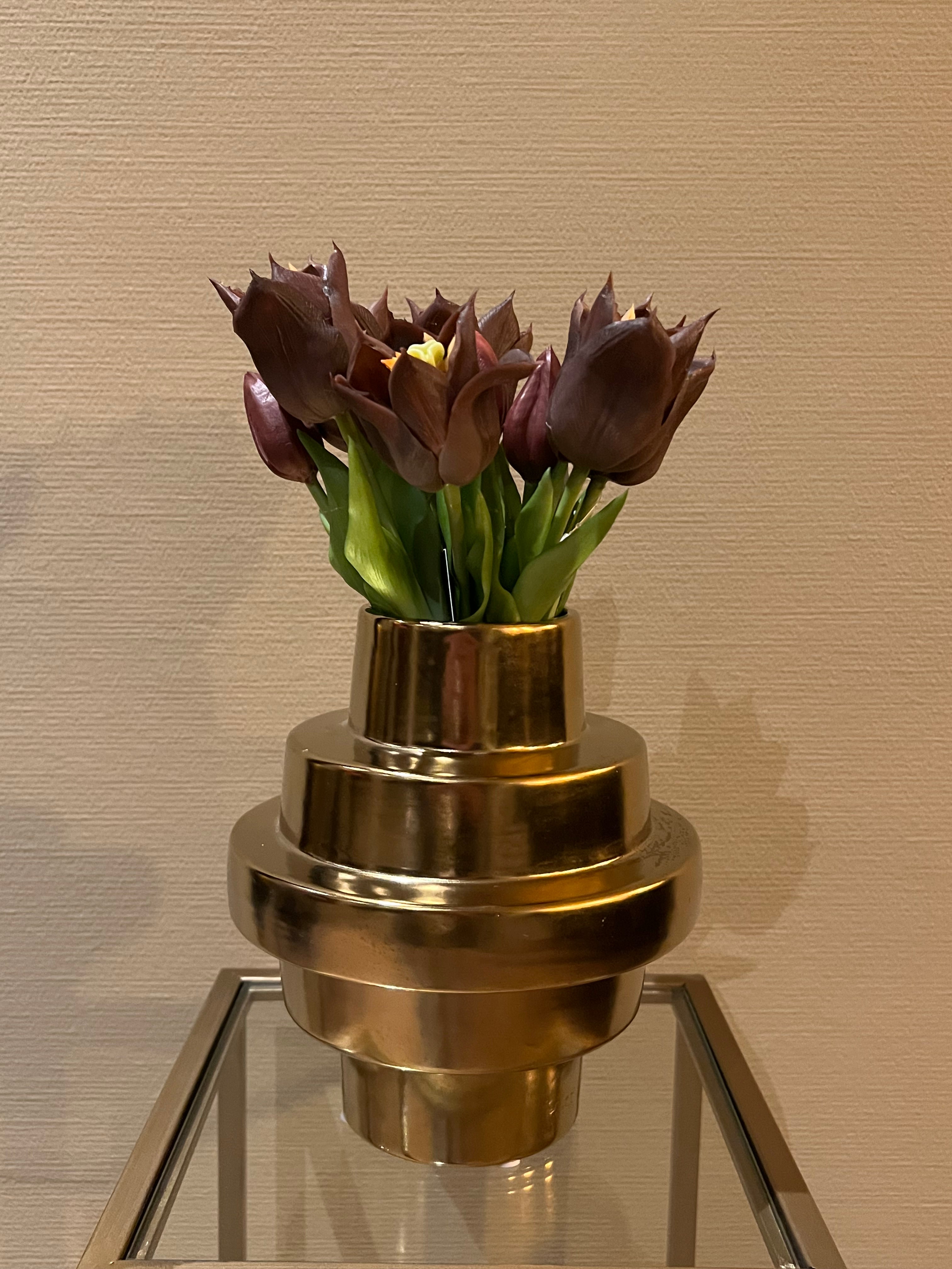 Countryfield kunstboeket Tulip Greigii paars 30 cm