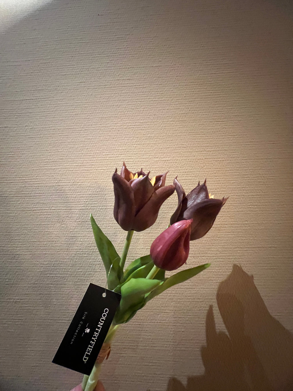 Countryfield kunstboeket Tulip Greigii paars 30 cm