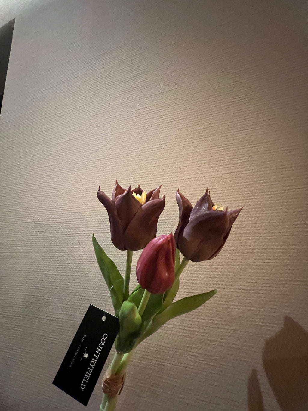 Countryfield kunstboeket Tulip Greigii paars 30 cm