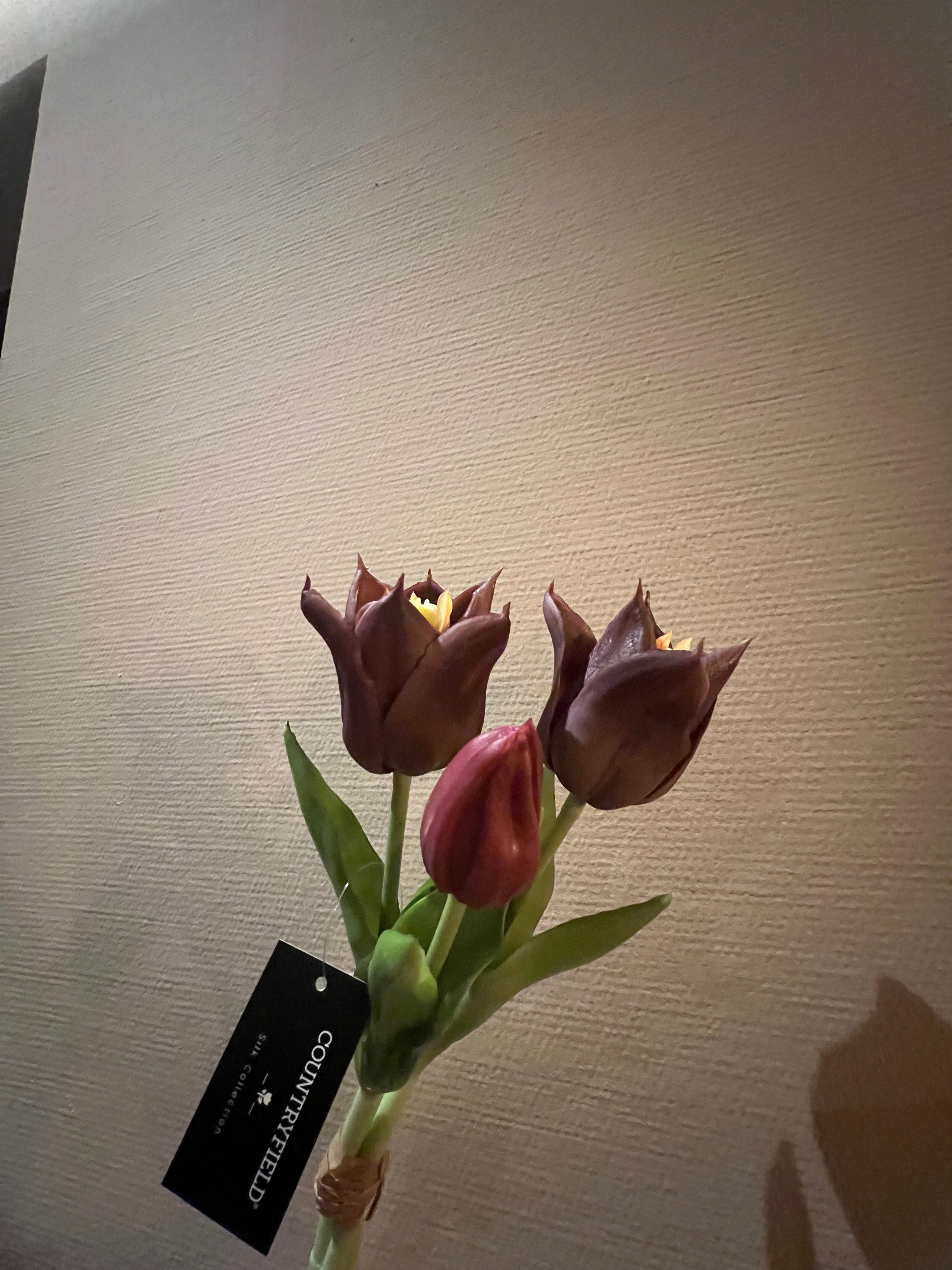 Countryfield kunstboeket Tulip Greigii paars 30 cm