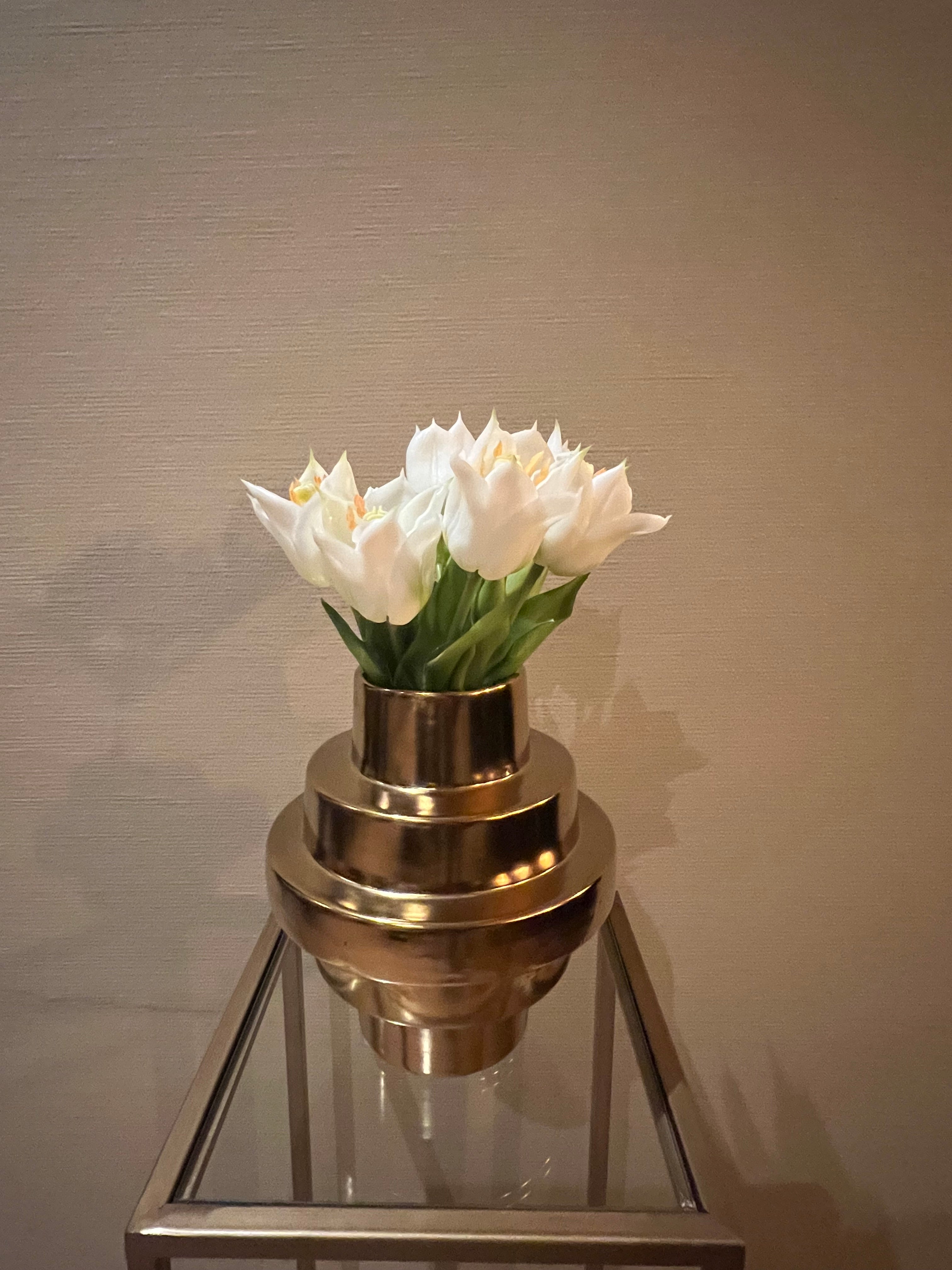 Countryfield kunstboeket Tulip Greigii wit 30 cm