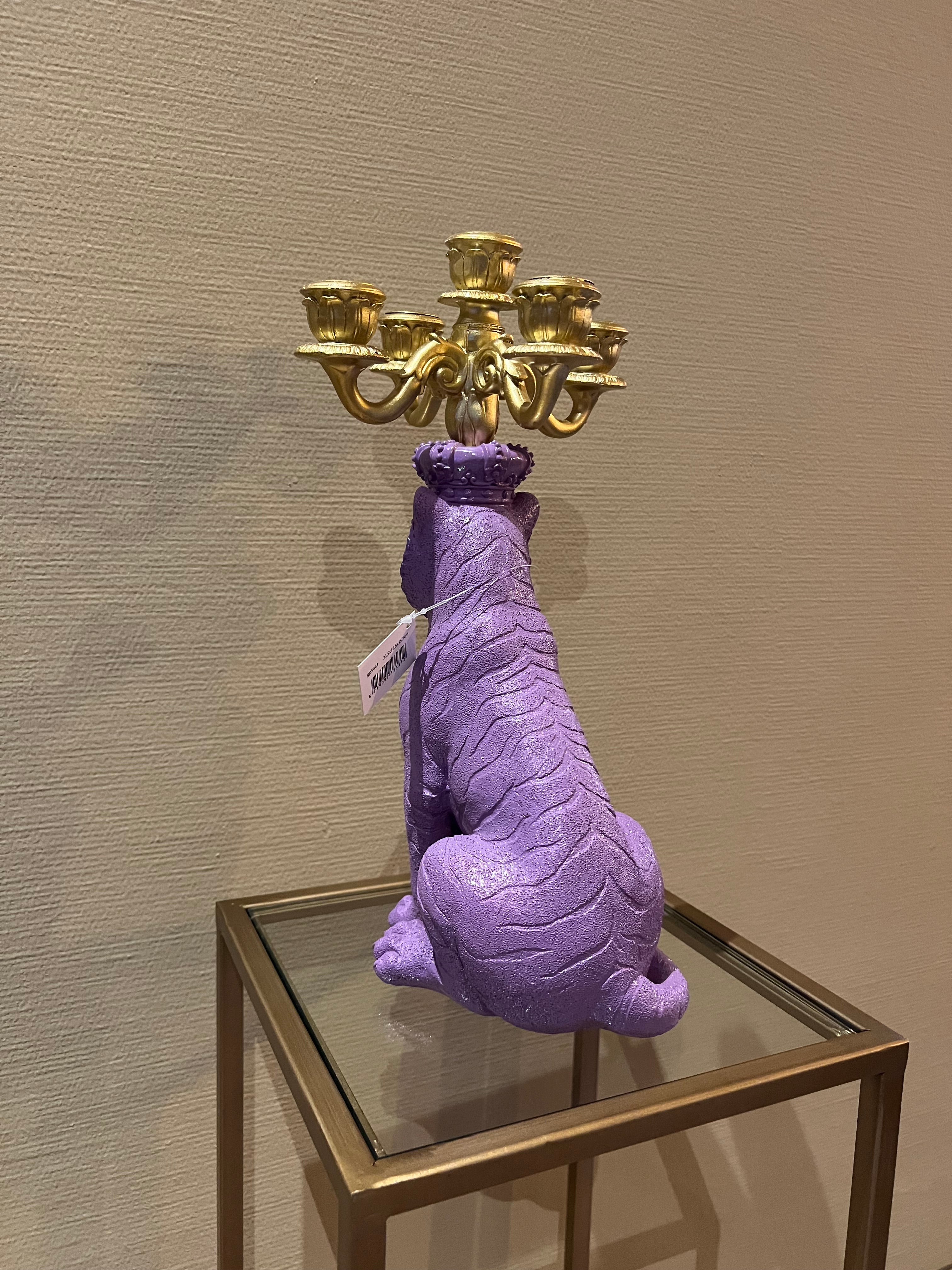 Kandelaar tijger paars