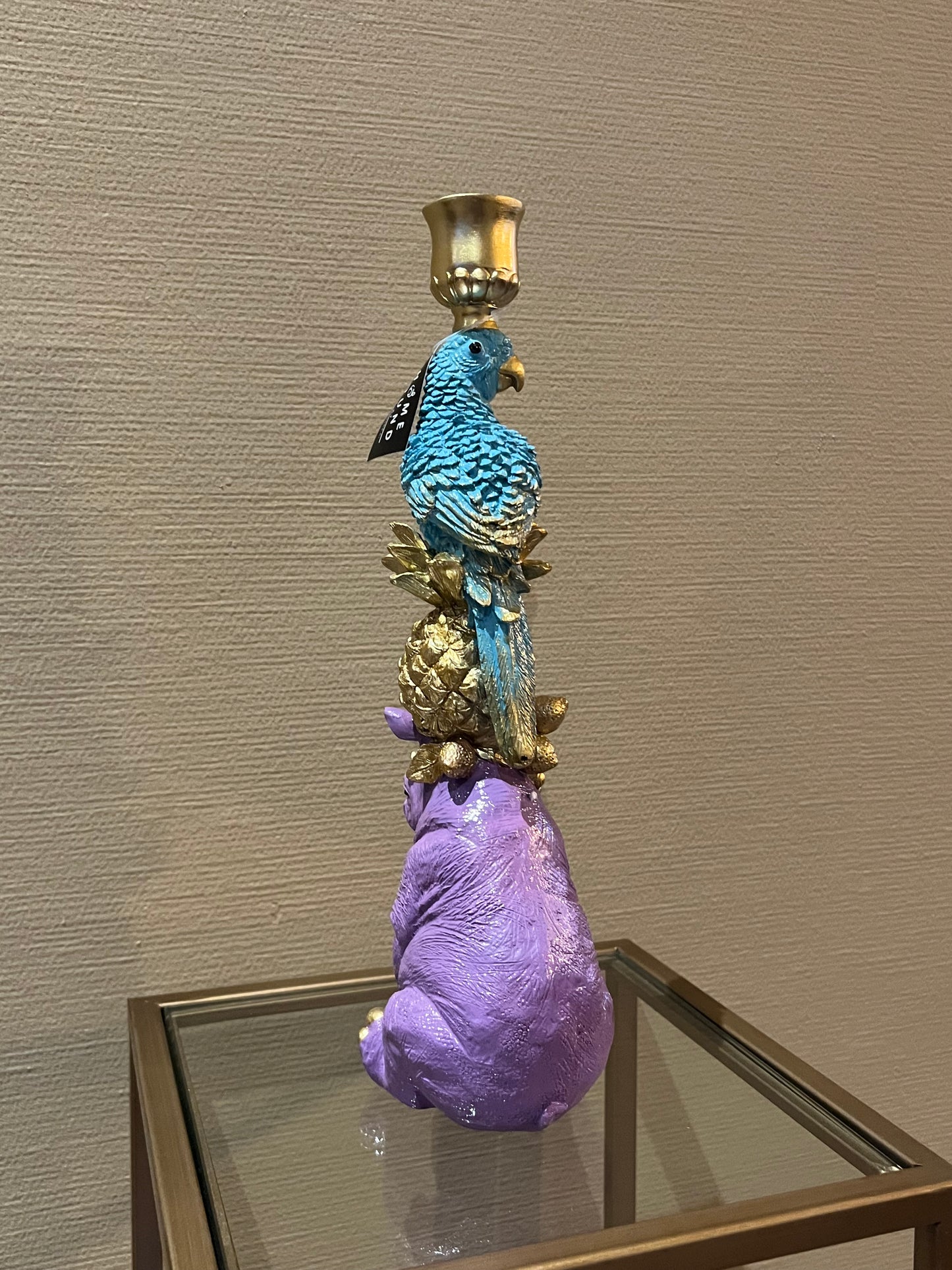 Candlestick parrot and rhinoceros