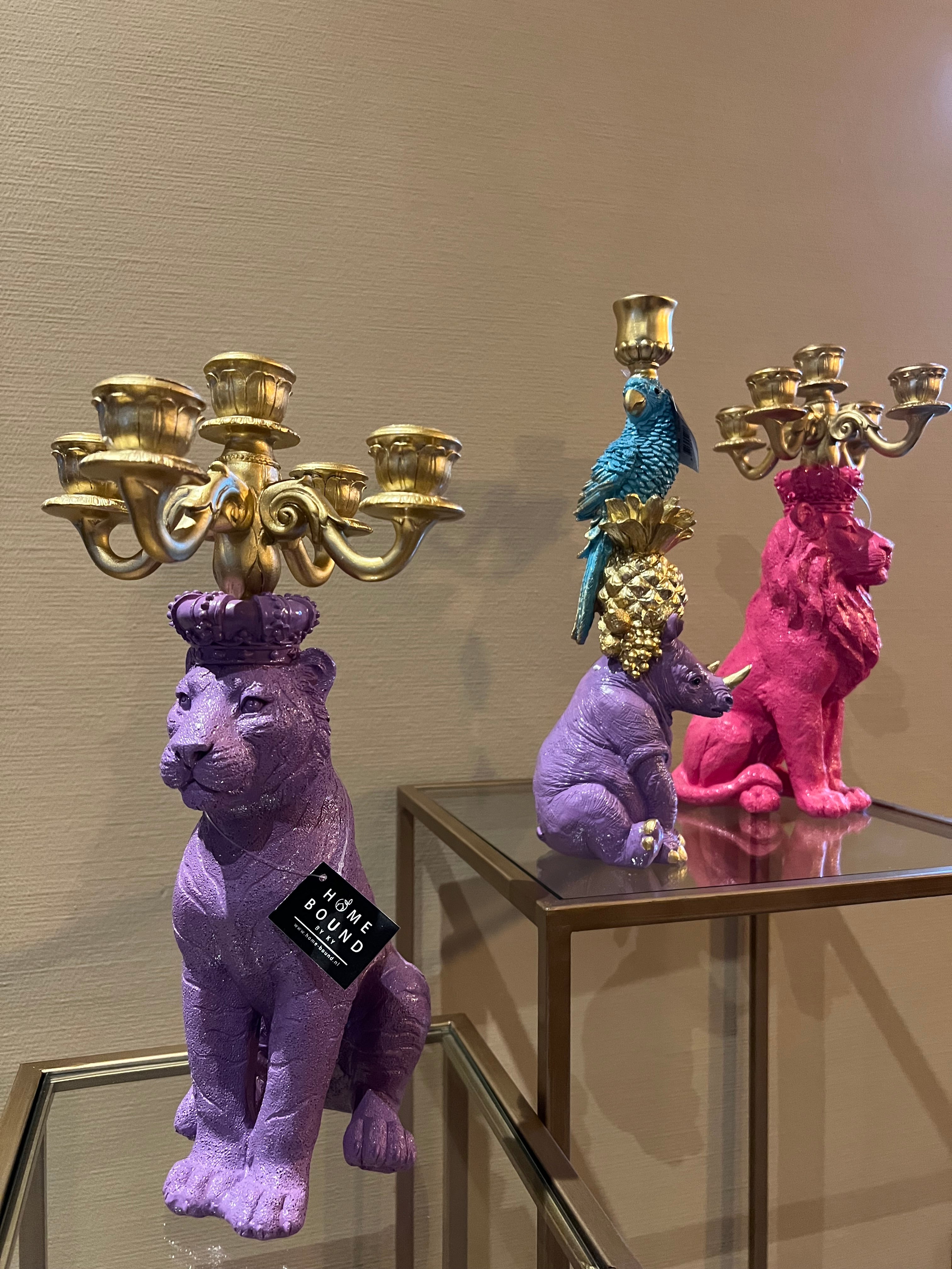 Kandelaar tijger paars