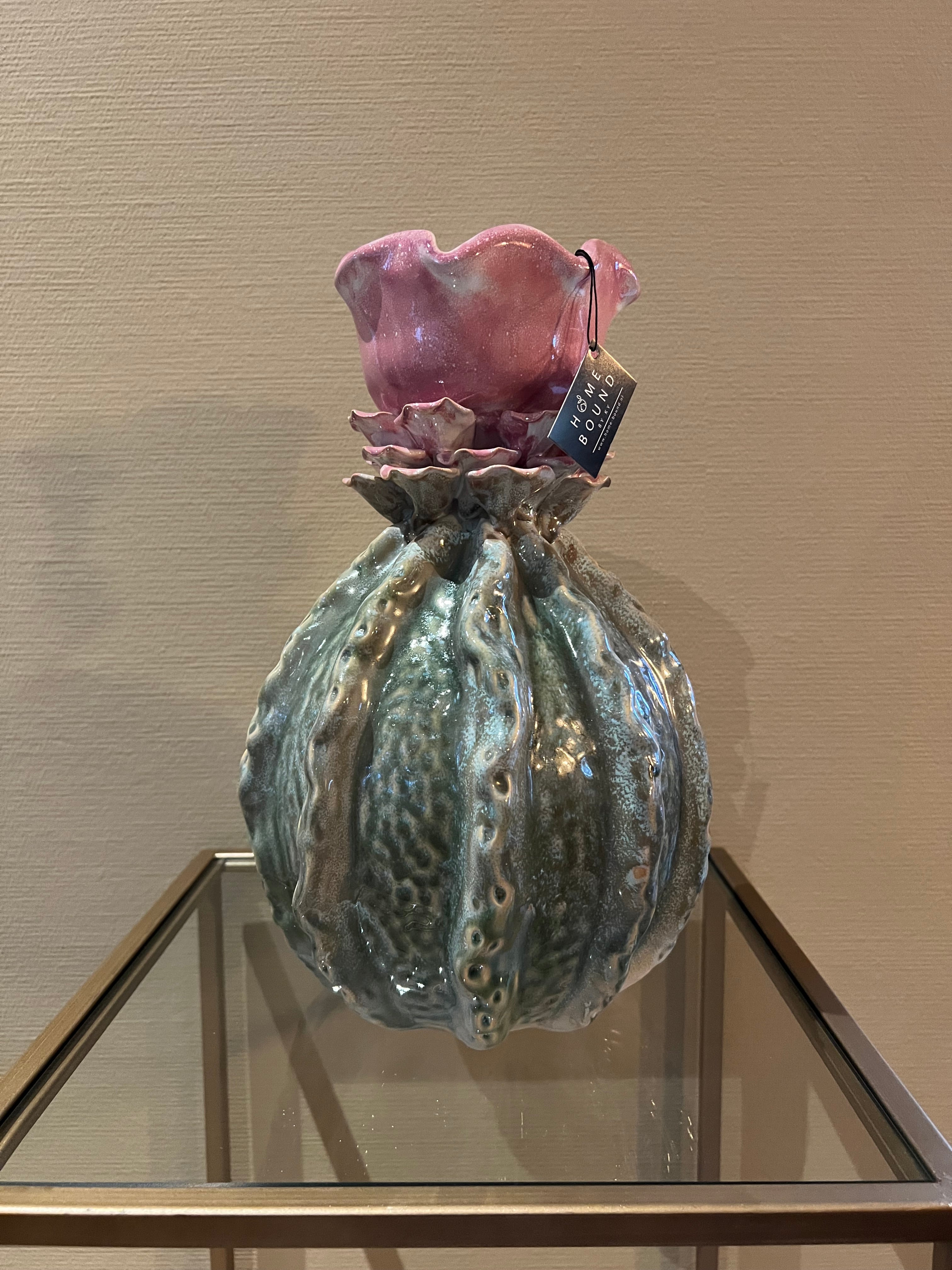 Vaas flower unique pink 21x21x33cm