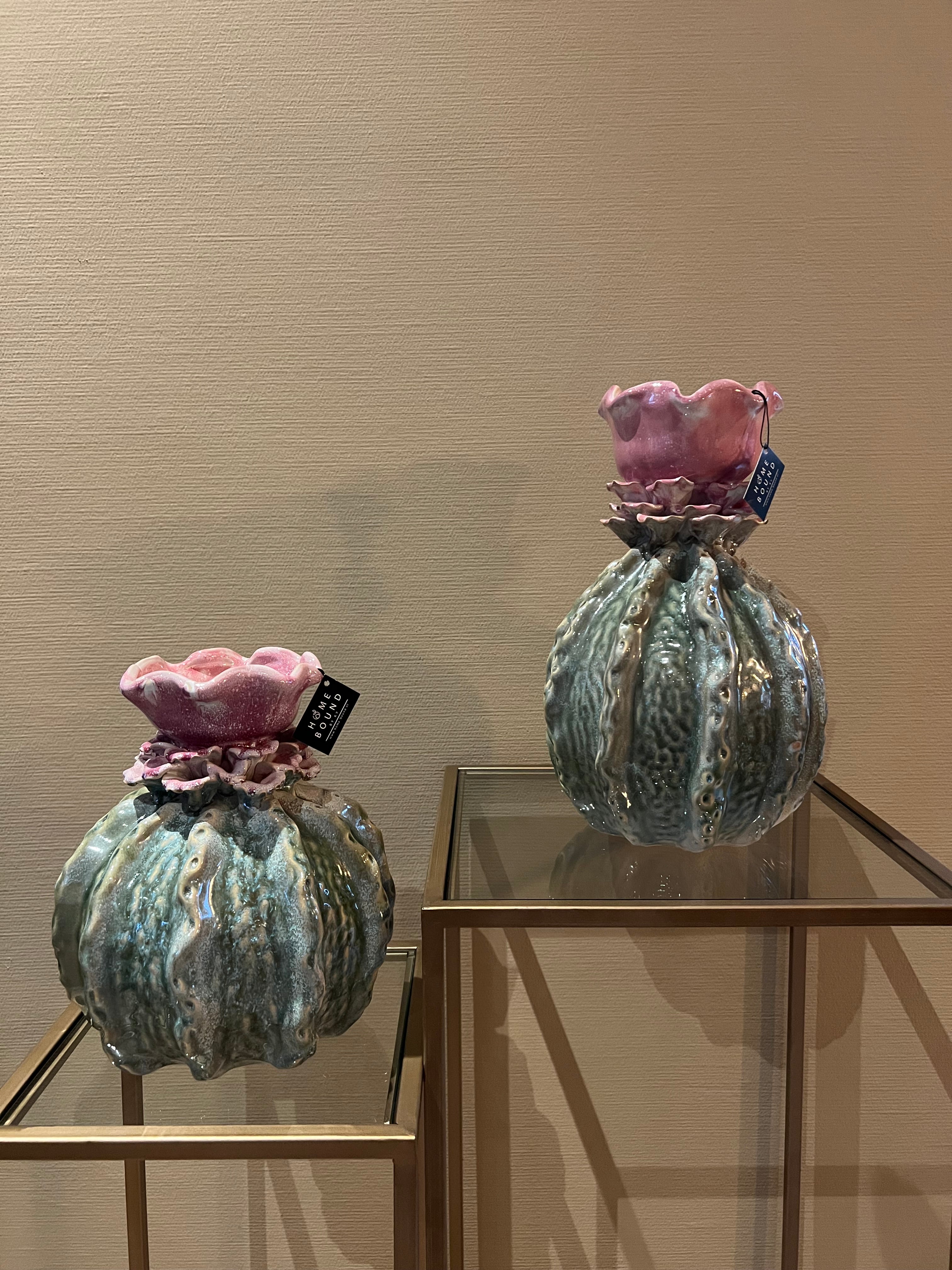 Vaas flower unique pink 22x22x24,5cm