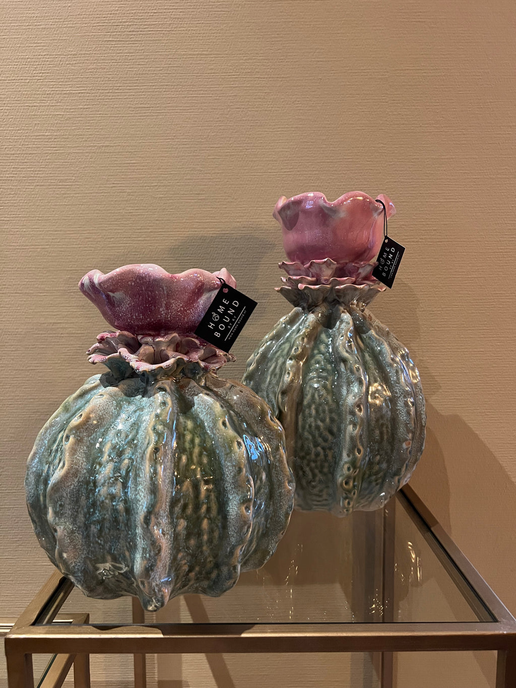 Vaas flower unique pink 21x21x33cm