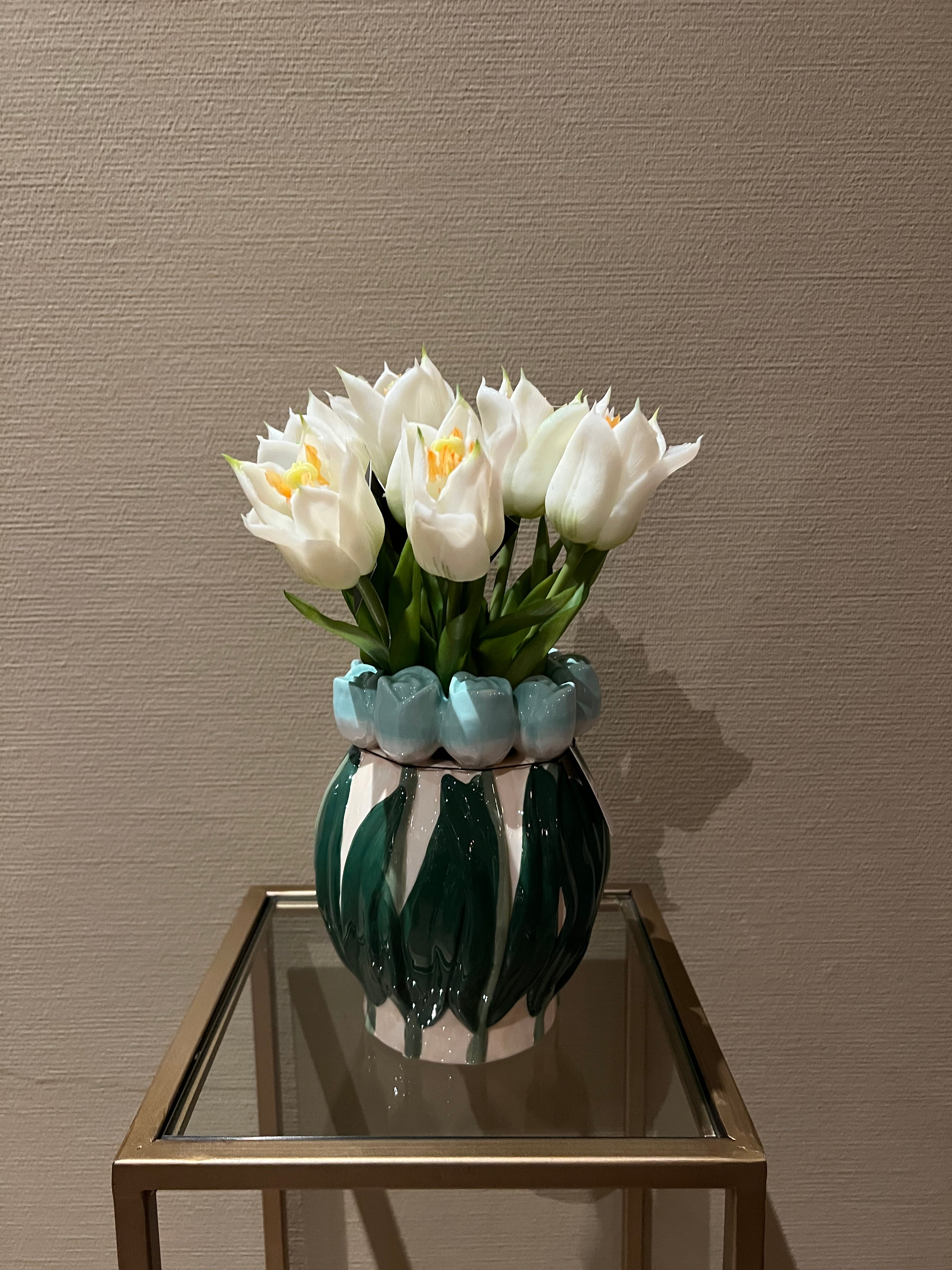 Housevitamin vaas Tulips mint 18 cm