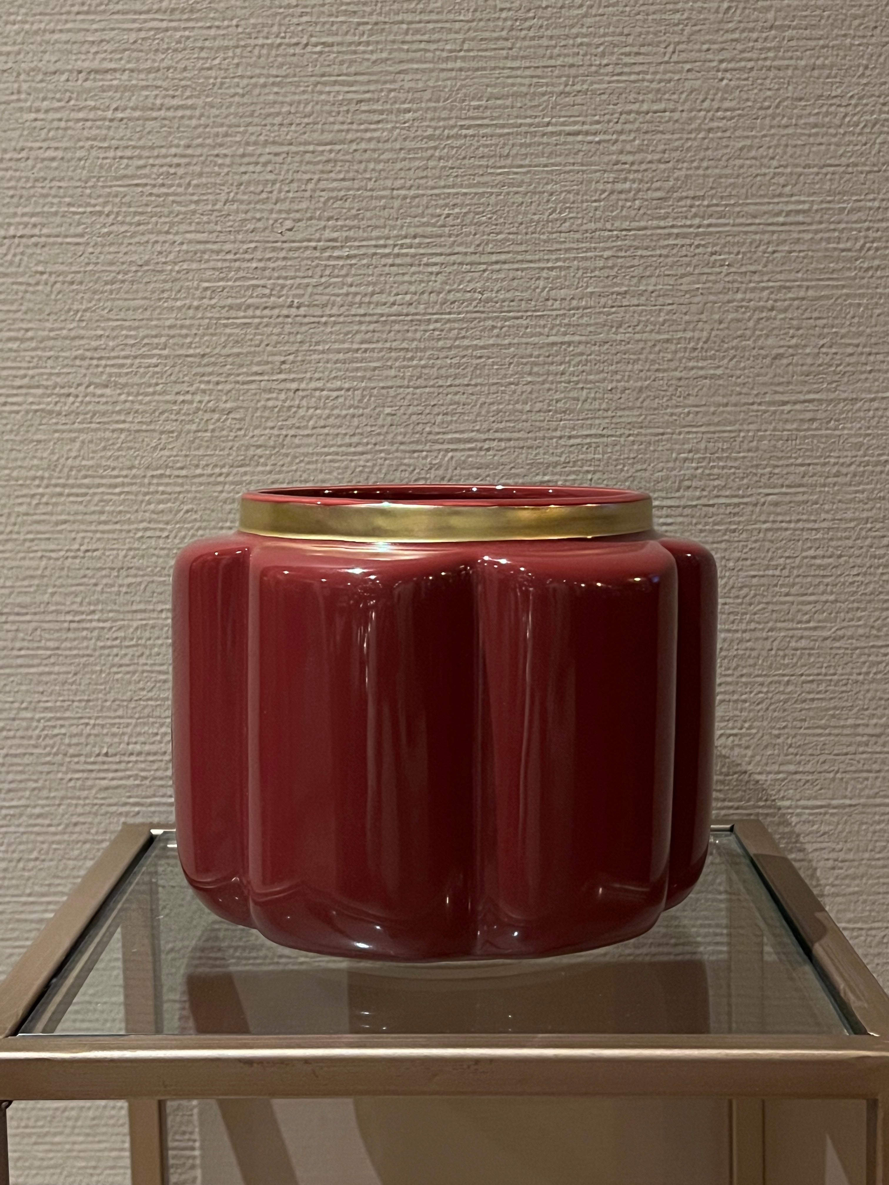 Bloempot Pouff cherry 17.5 cm