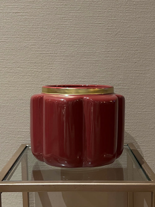 Bloempot Pouff cherry 17.5 cm