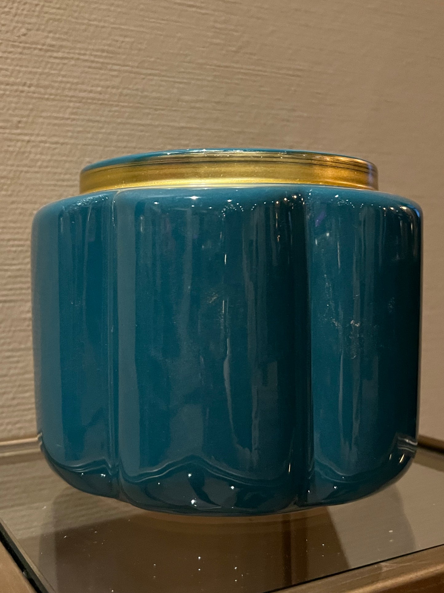 Bloempot Pouff blauw 17.5 cm