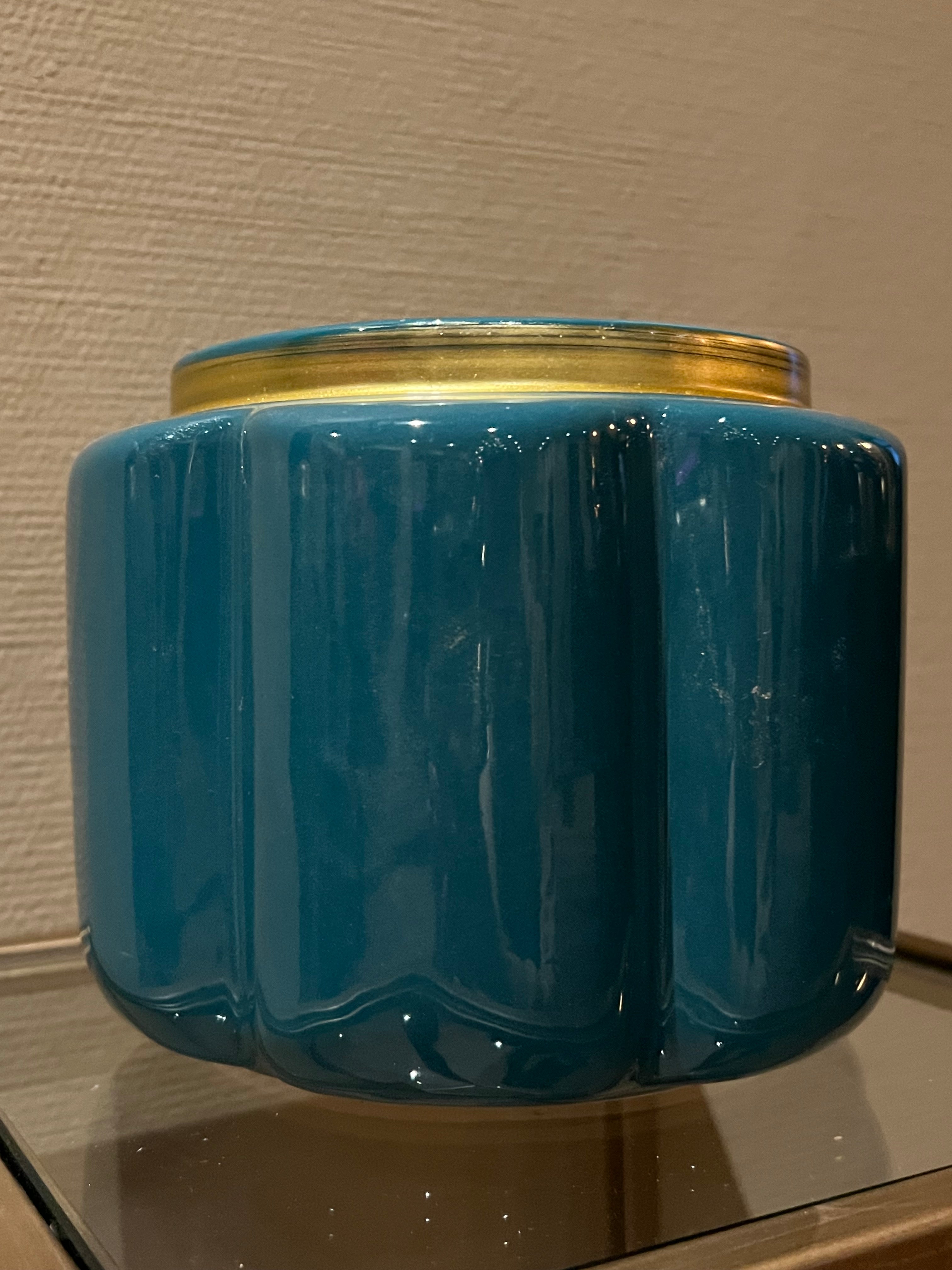 Bloempot Pouff blauw 17.5 cm