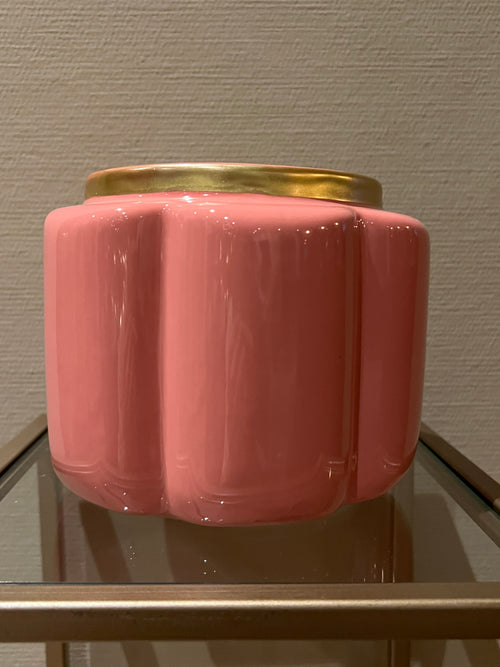 Bloempot Pouff roze 17.5 cm