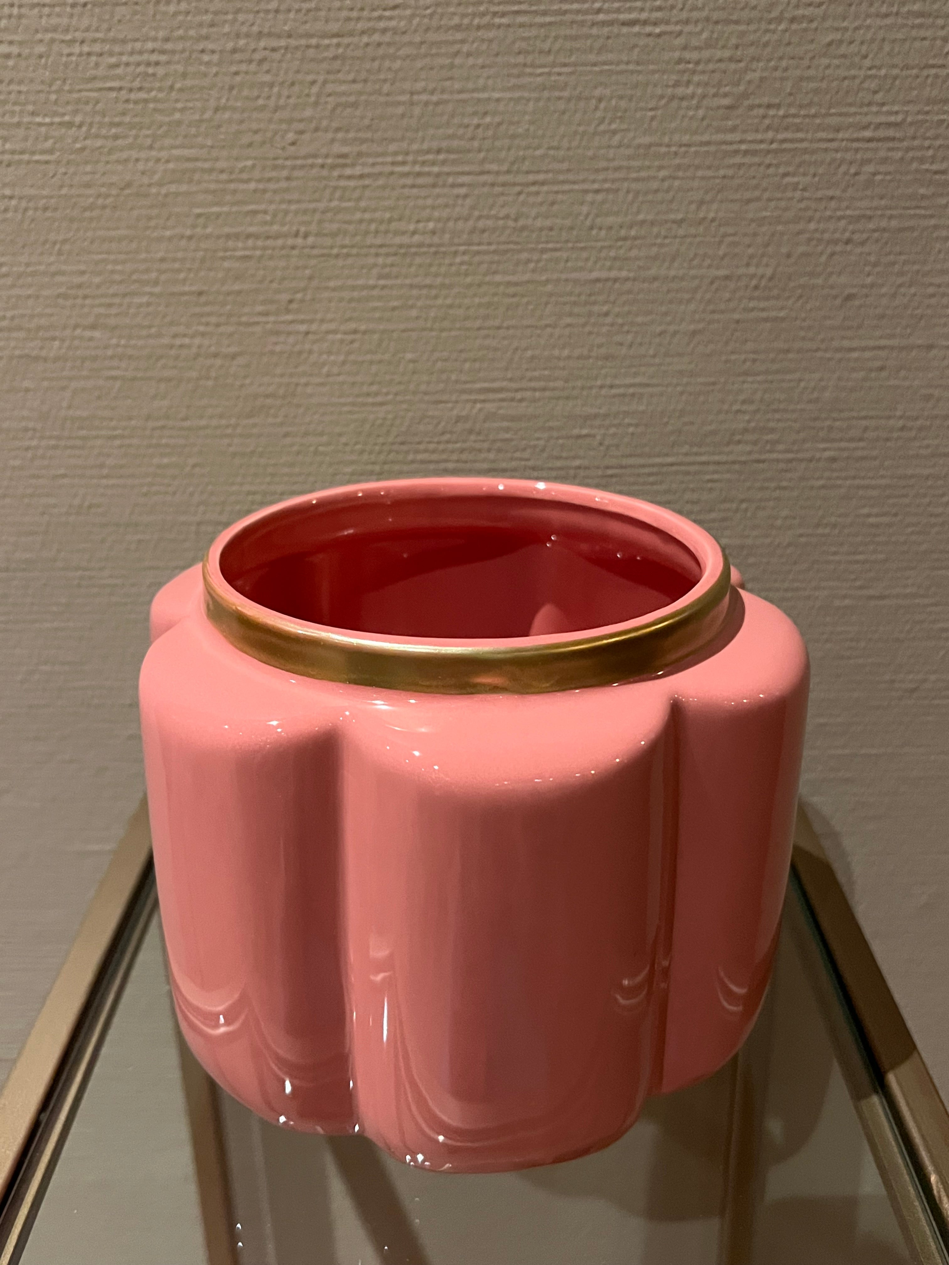 Bloempot Pouff roze 17.5 cm