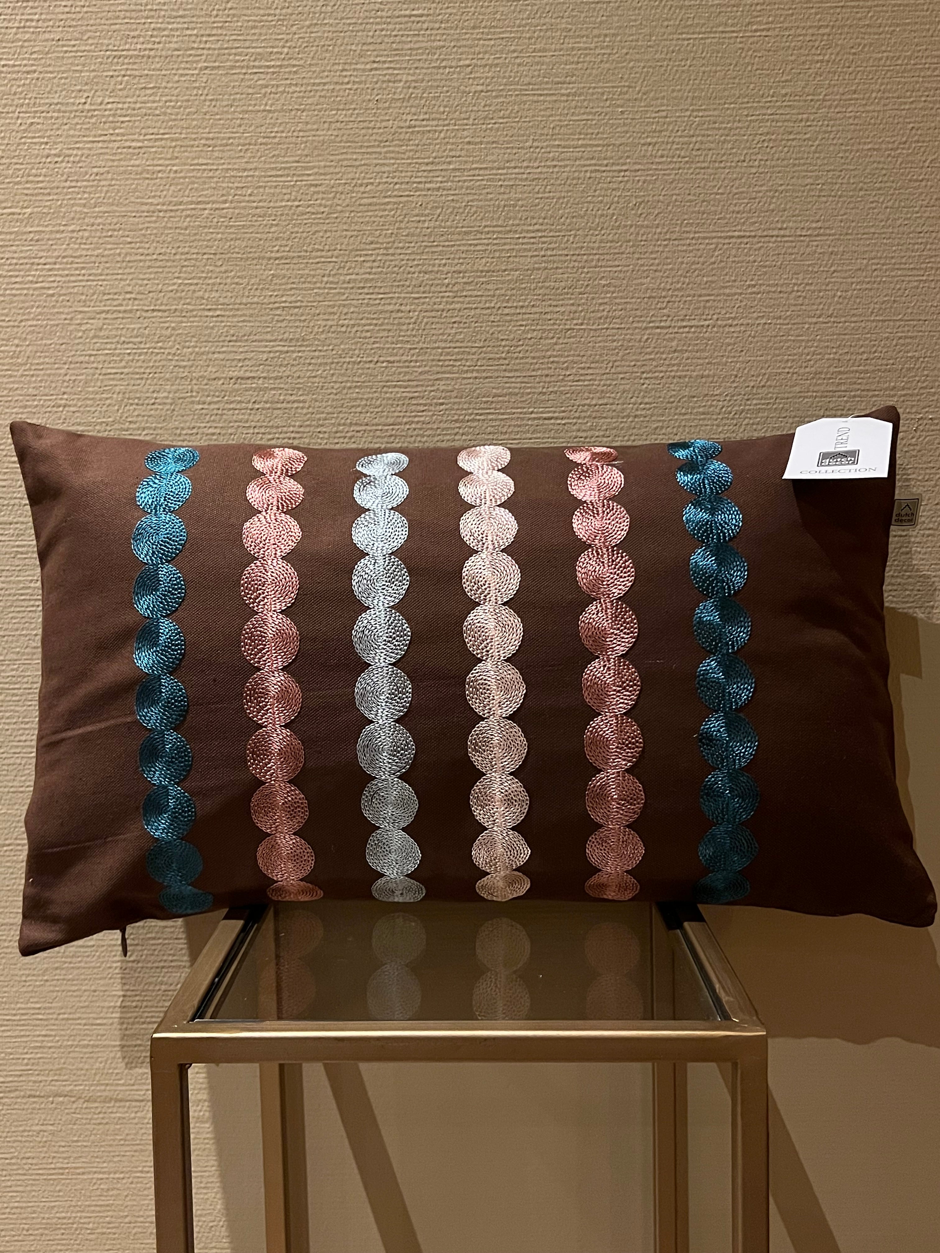 Dutch Decor kussenhoes Fonta bruin 30 x 50 cm