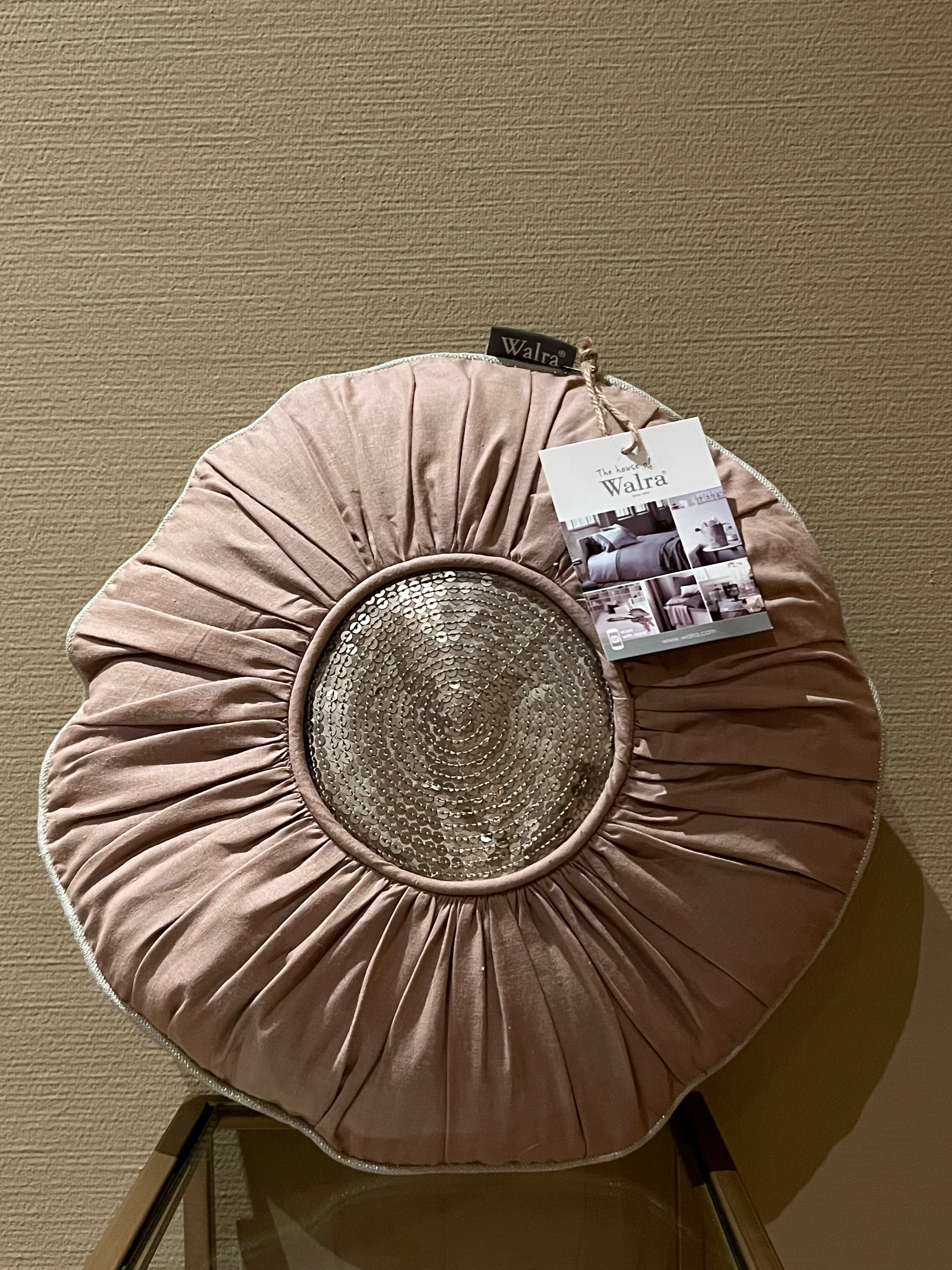 Walra kussenhoes Mette rond champagne 40 cm