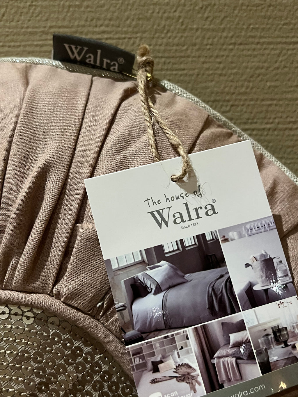 Walra kussenhoes Mette rond champagne 40 cm