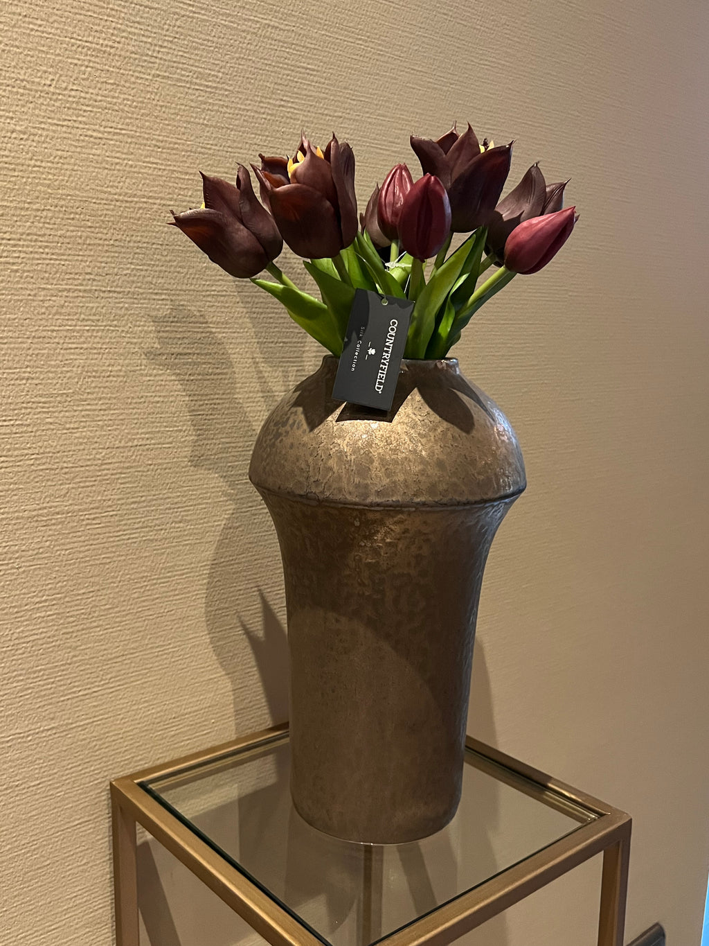 PTMD bloempot Desyah bronskleurig 30 cm