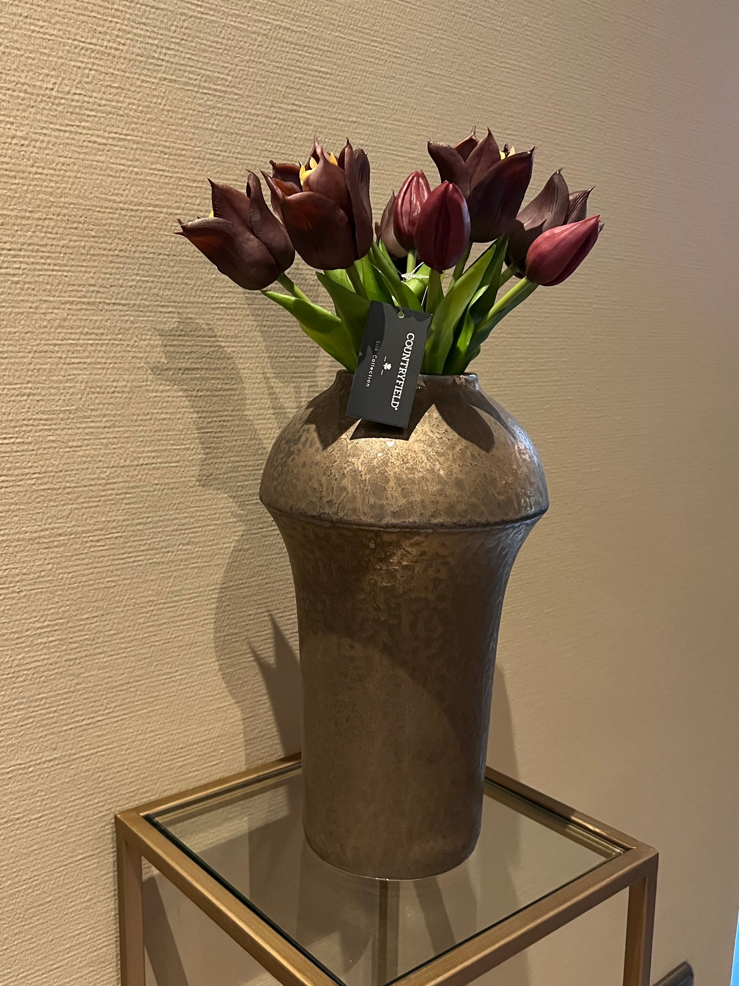 PTMD bloempot Desyah bronskleurig 30 cm