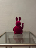 Lucky rabbit geluksornament burgundy