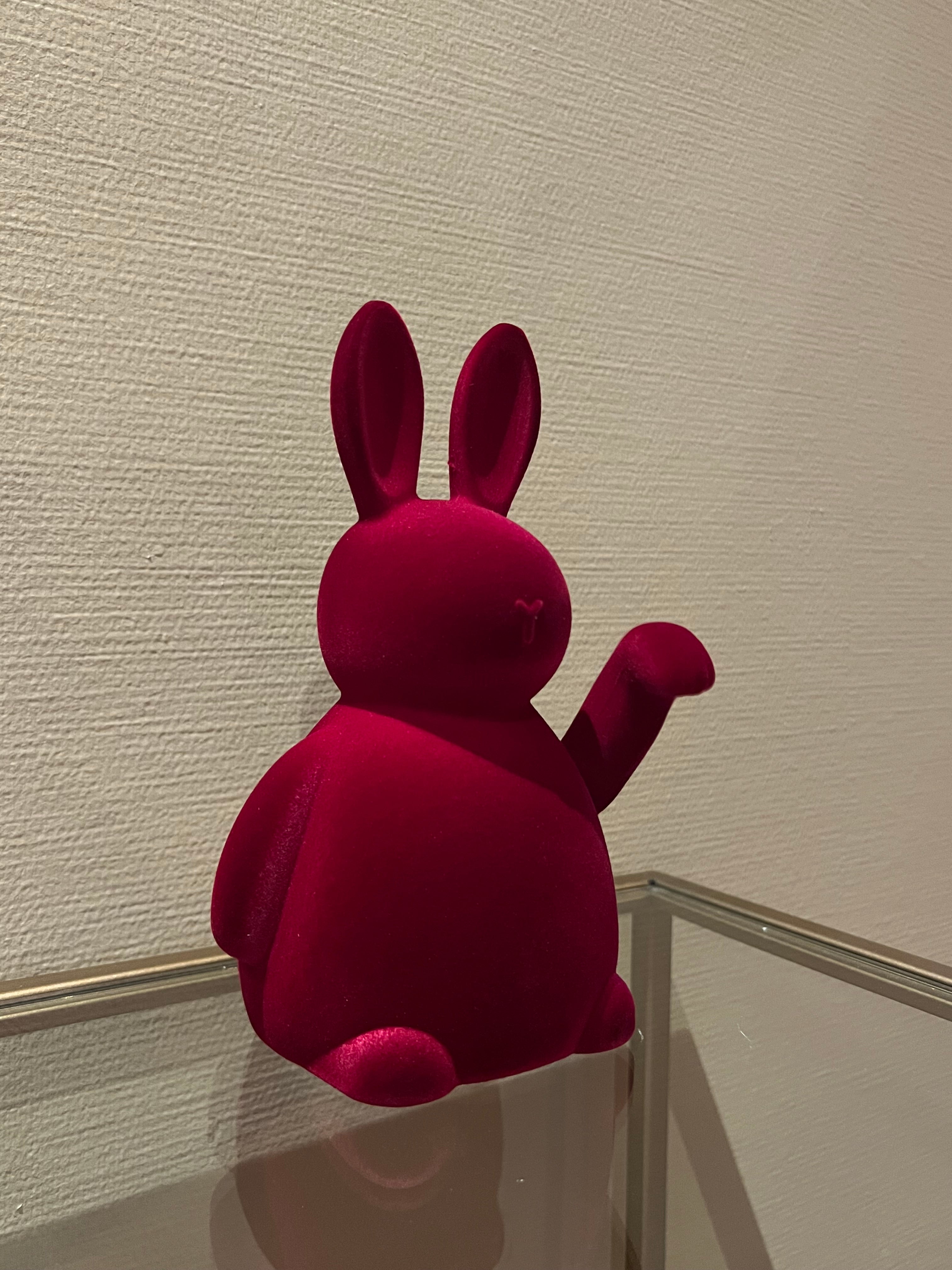 Lucky rabbit geluksornament burgundy