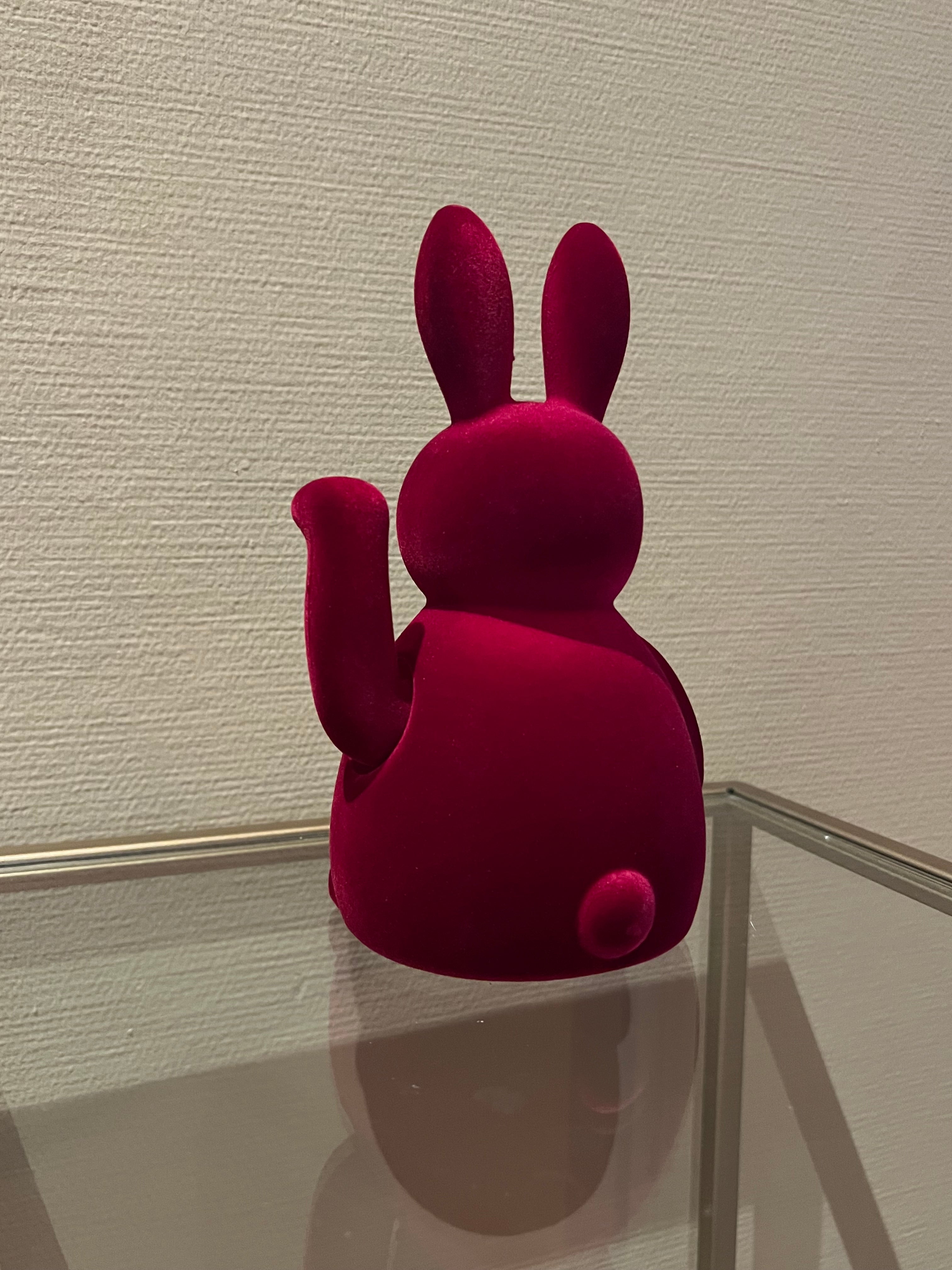 Lucky rabbit geluksornament burgundy