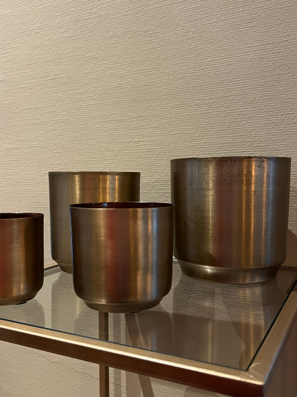 Metalen vaas set van 4