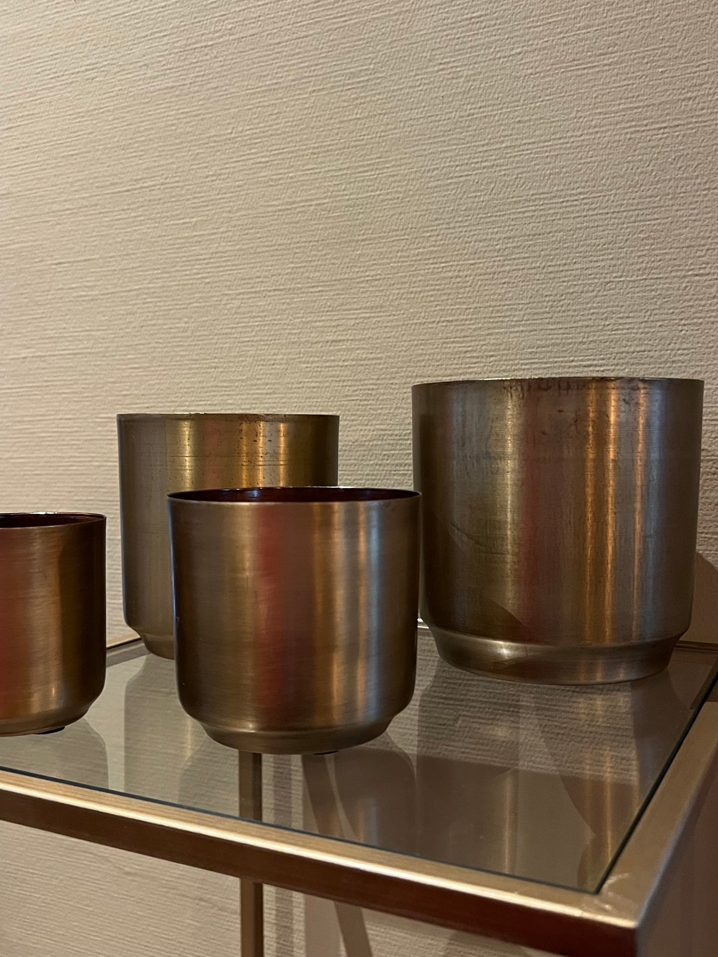 Metalen vaas set van 4