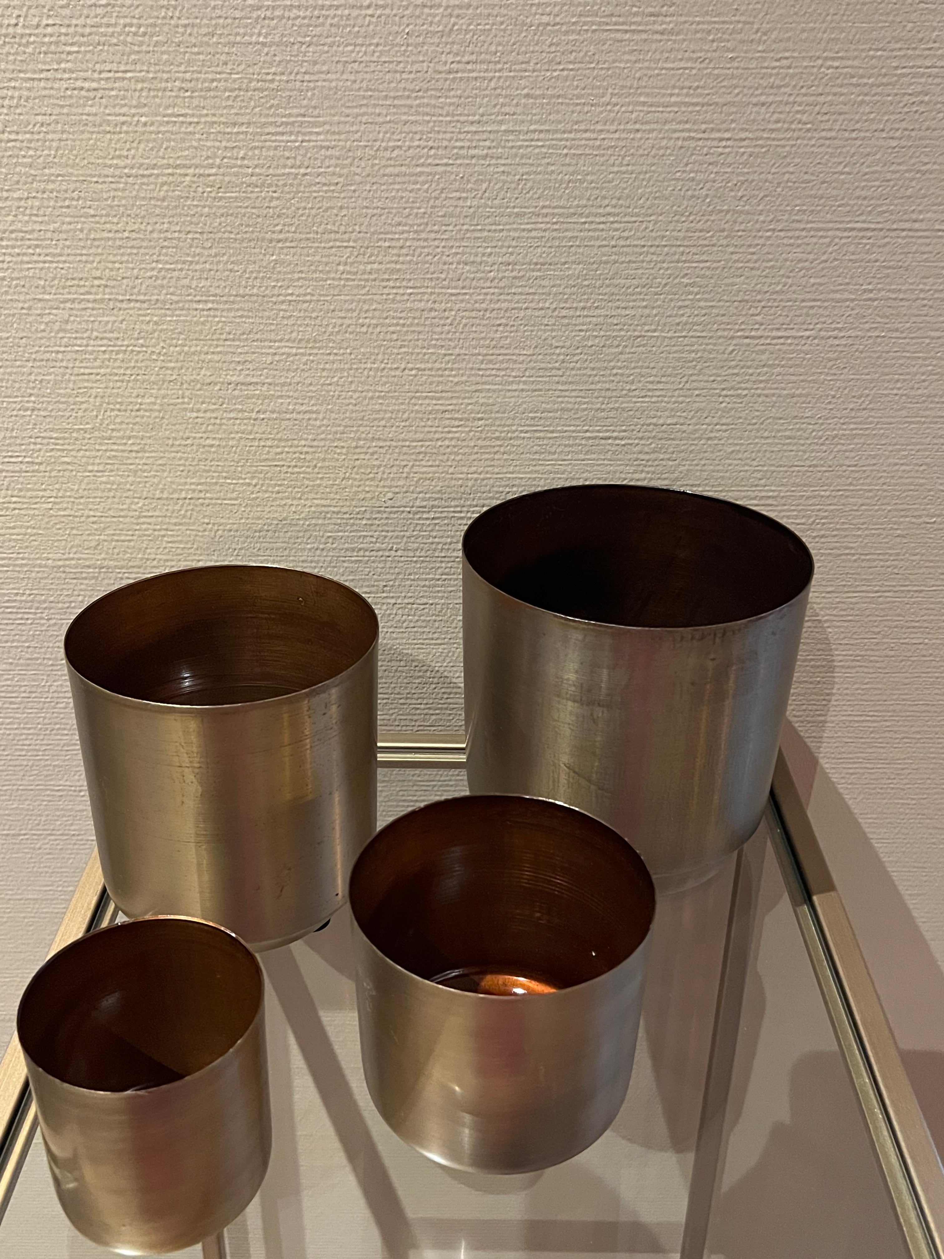 Metalen vaas set van 4
