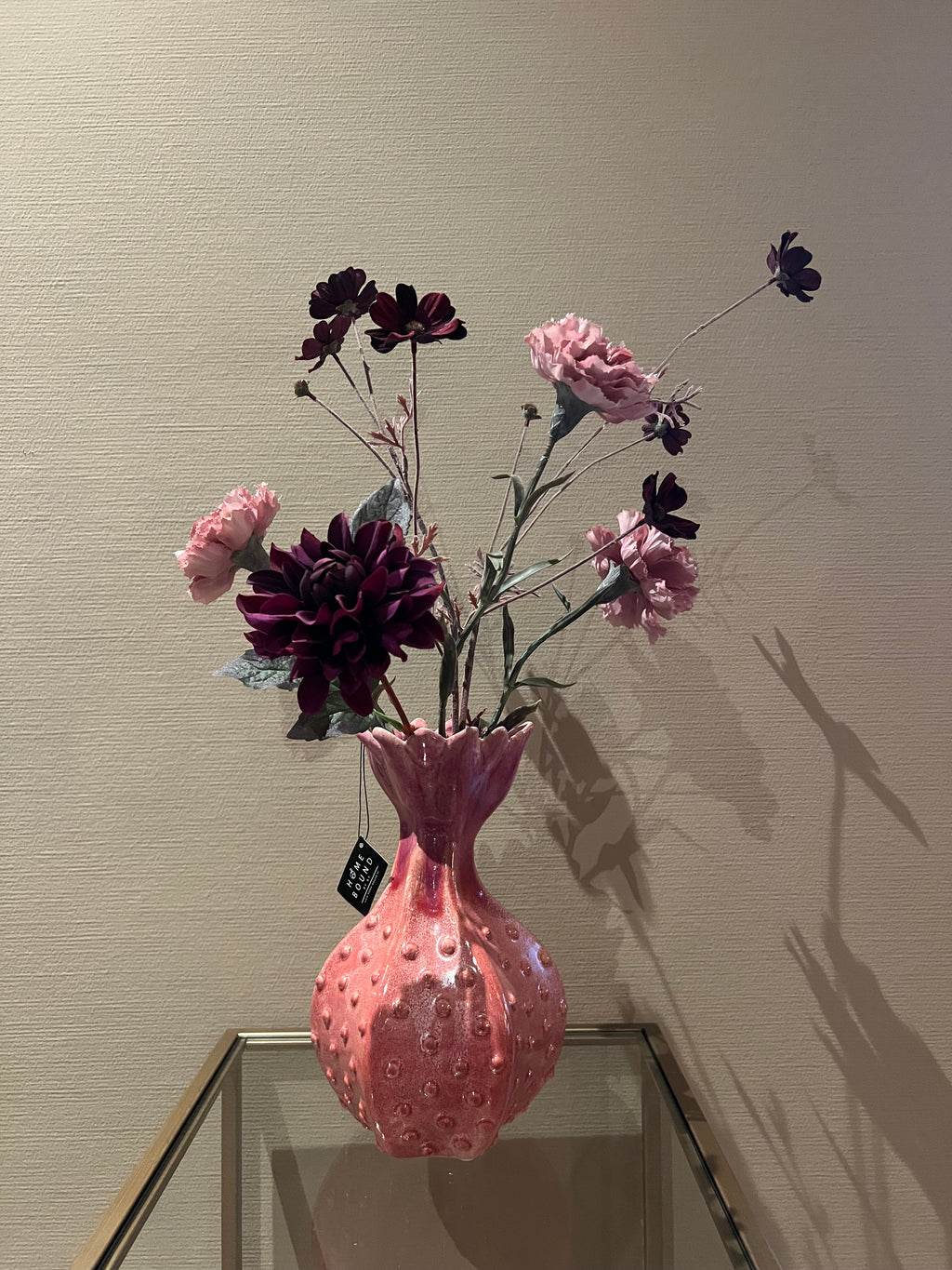 bloemenvaas keramiek bloem oranje