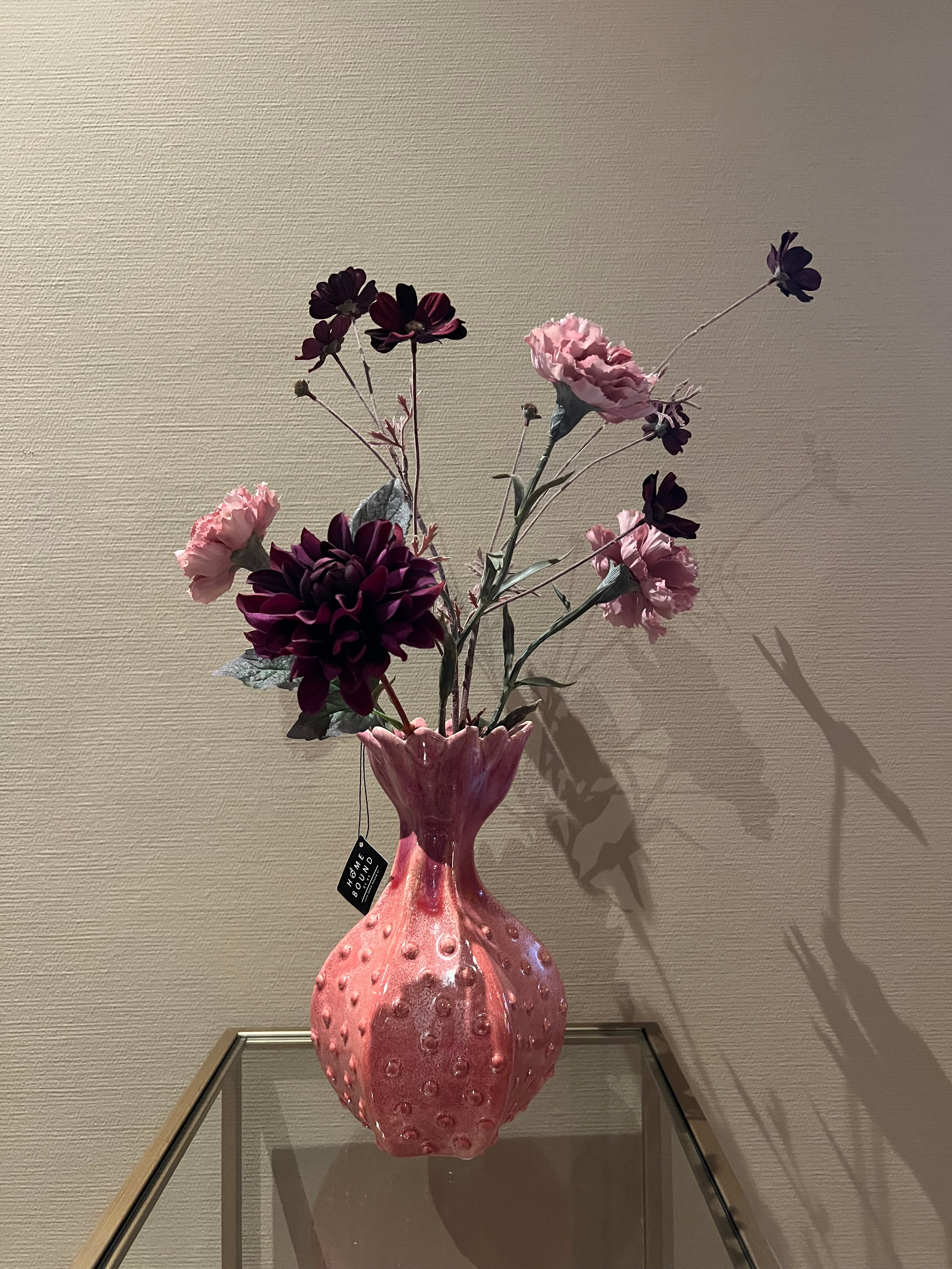 bloemenvaas keramiek bloem oranje