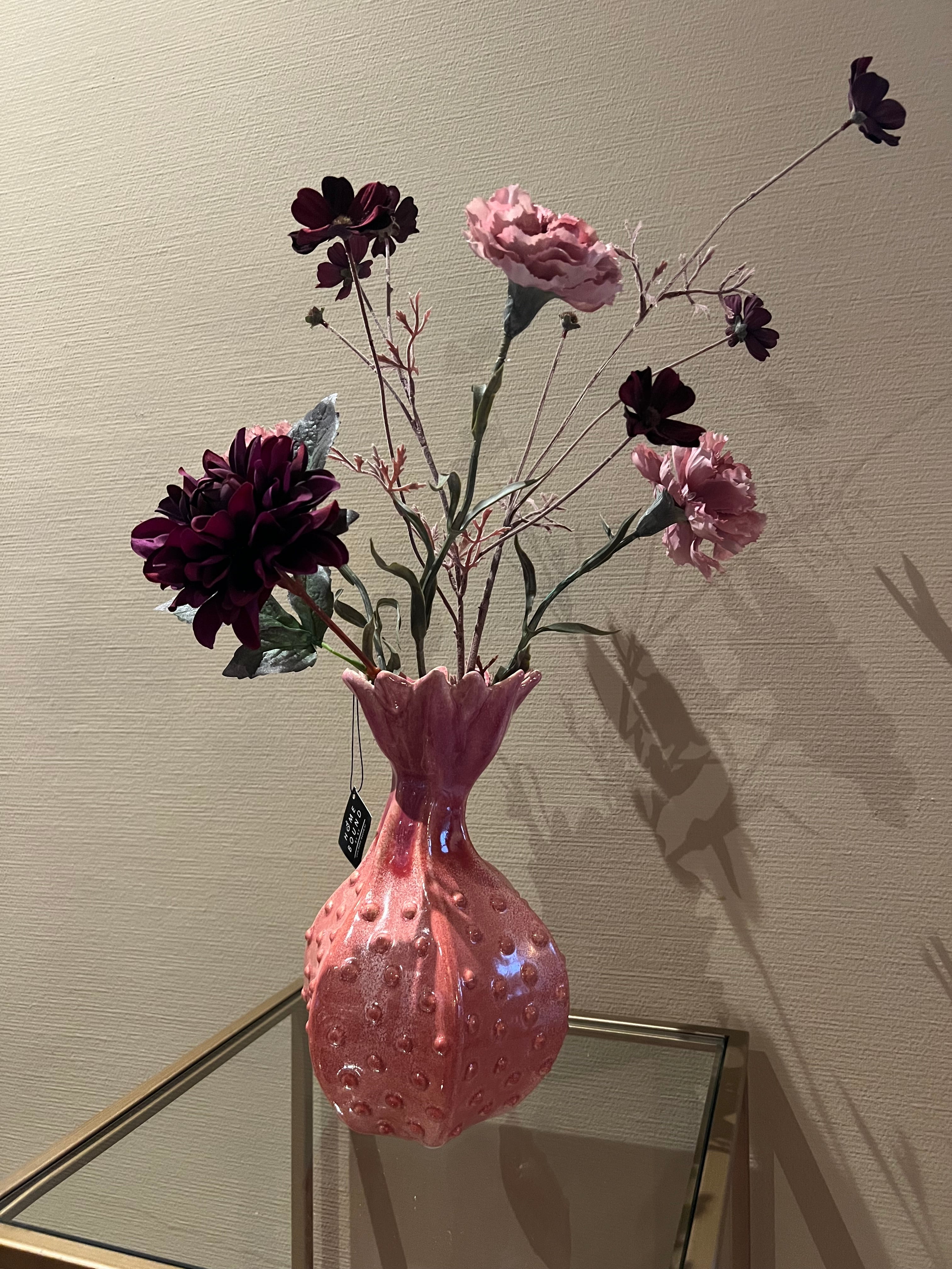 bloemenvaas keramiek bloem oranje