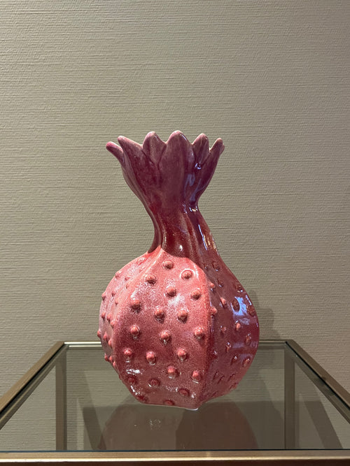 bloemenvaas keramiek bloem oranje