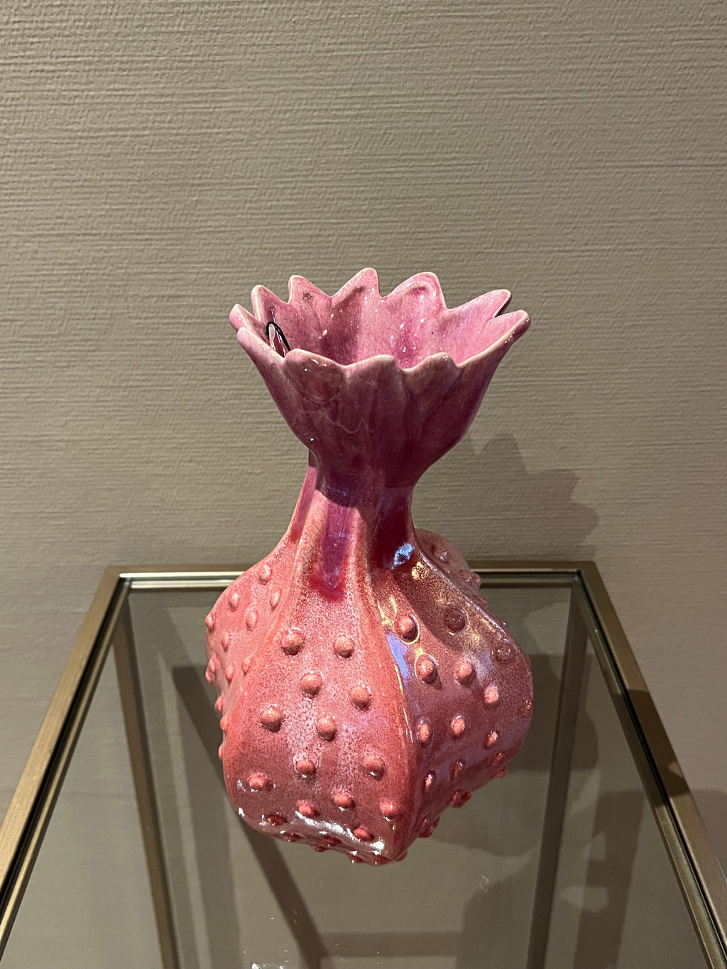 bloemenvaas keramiek bloem oranje