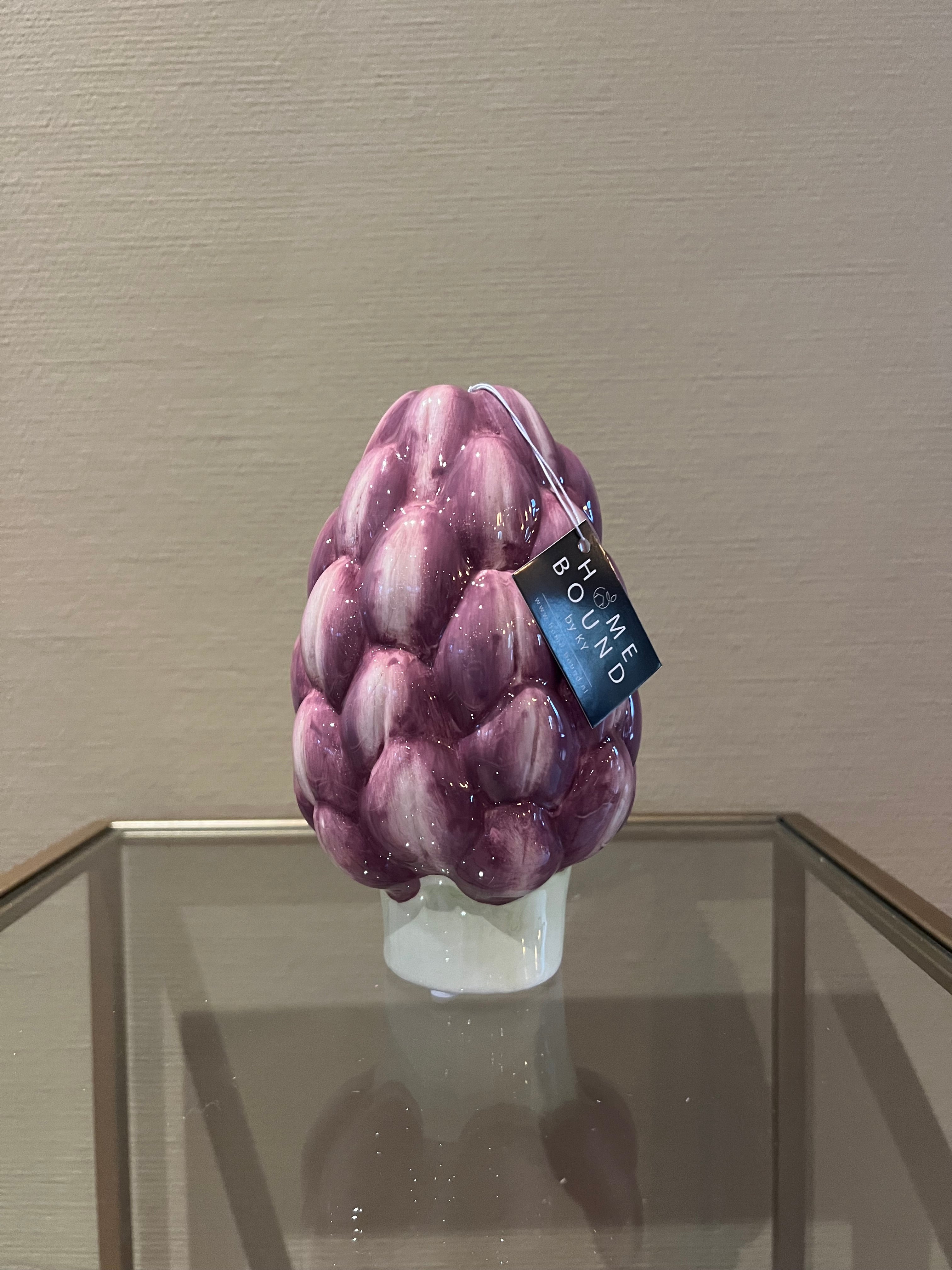 Aardewerk vaas artichok