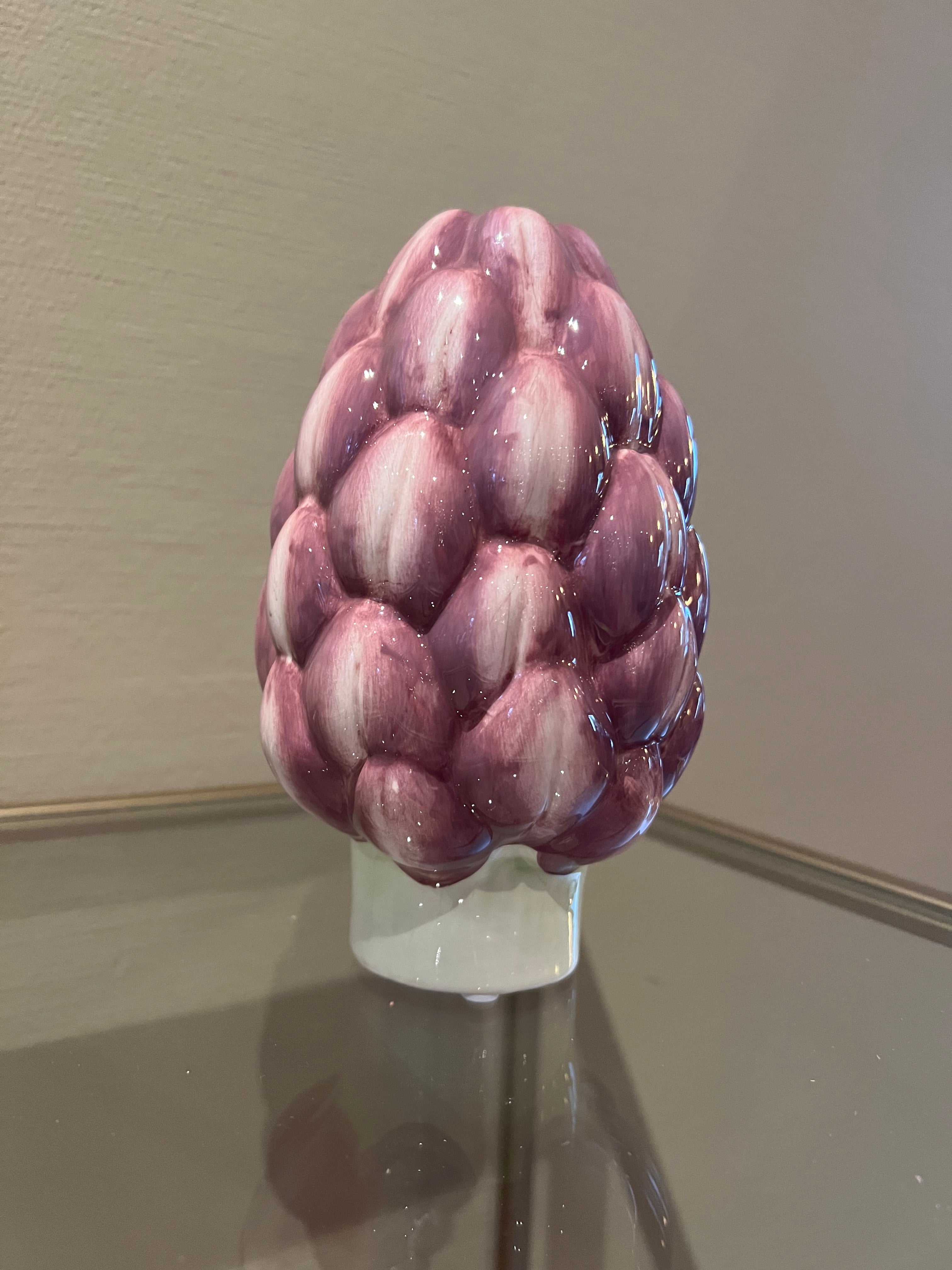 Aardewerk vaas artichok