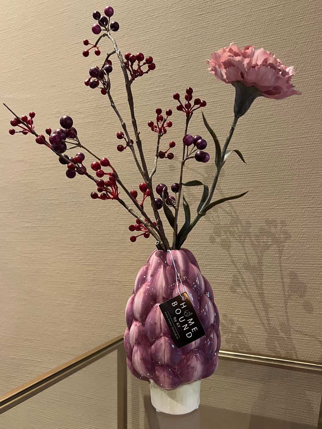 Aardewerk vaas artichok