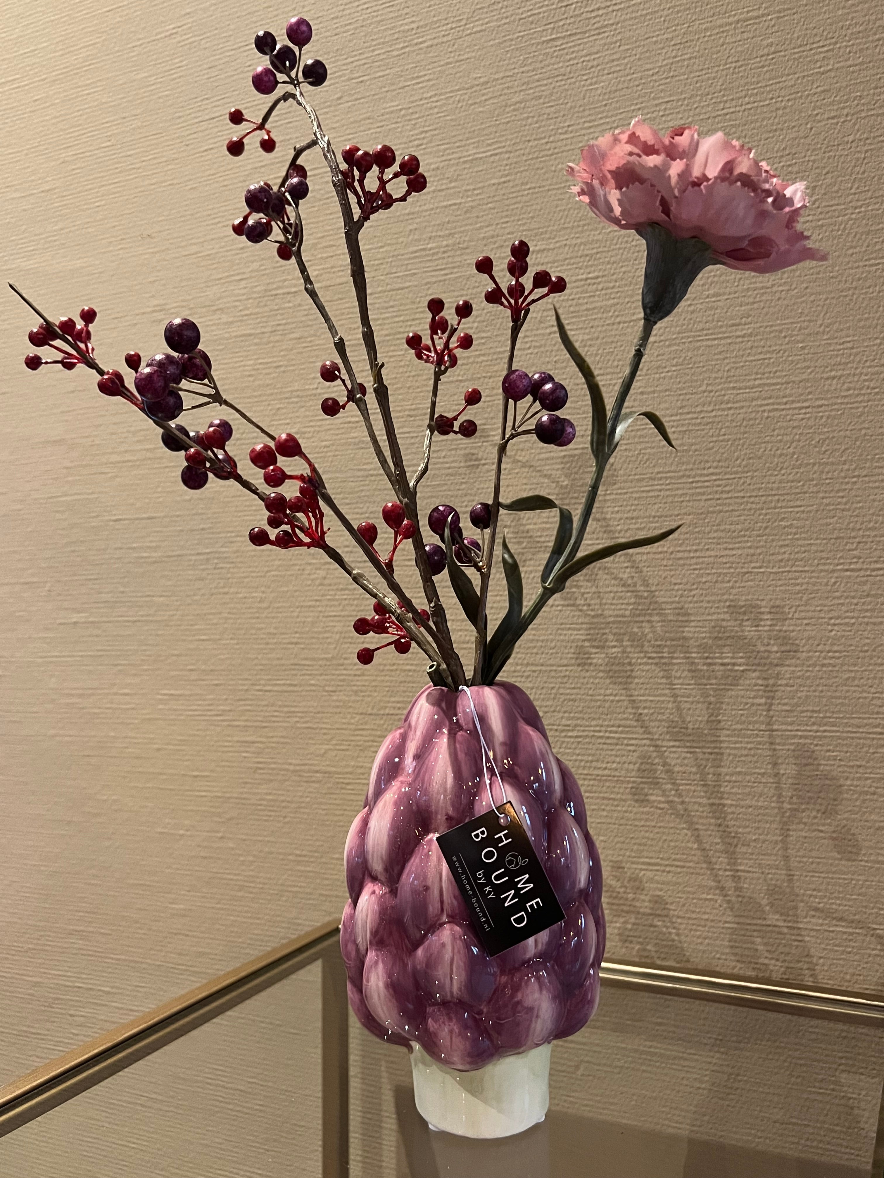 Aardewerk vaas artichok