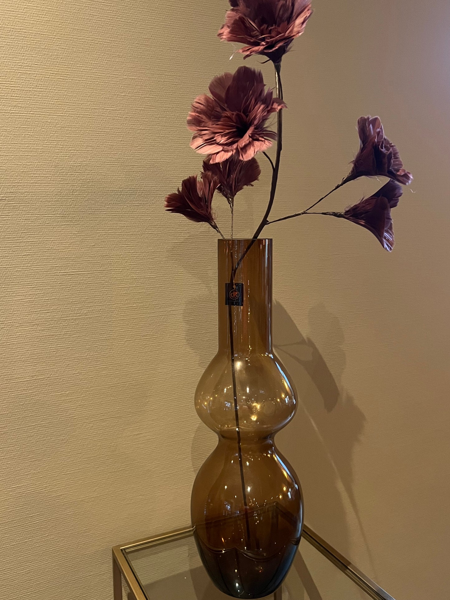 PTMD vaas Joly glas bruin 55 cm