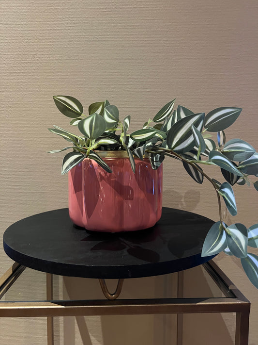 Bloempot Pouff roze 17.5 cm