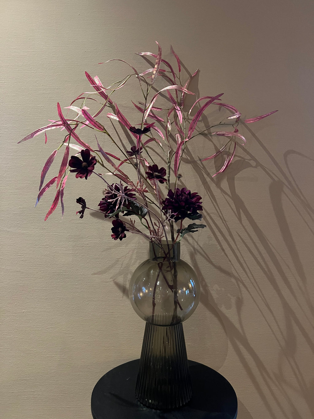 PTMD vaas Ricca grijs 41 cm