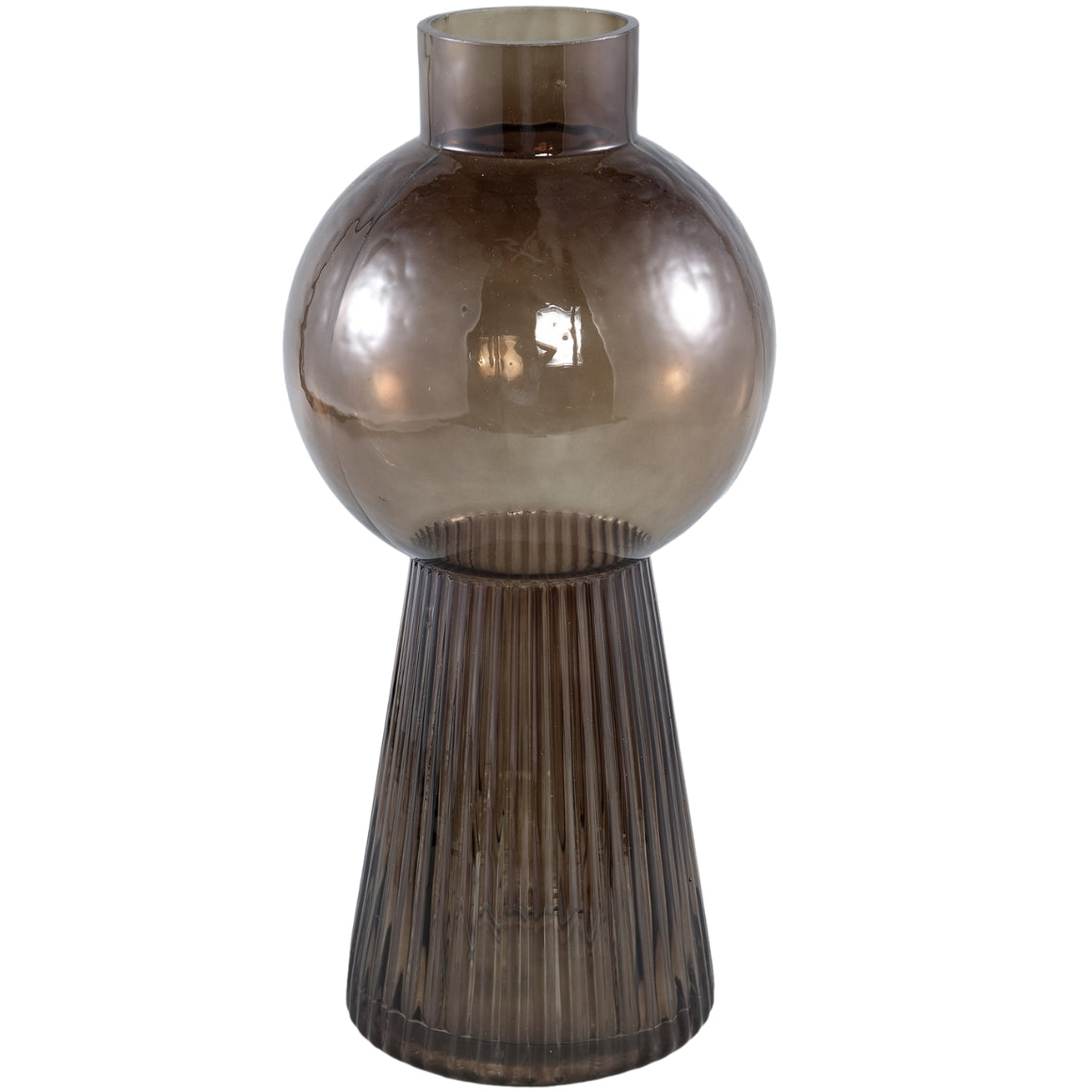 PTMD vaas Ricca grijs 41 cm