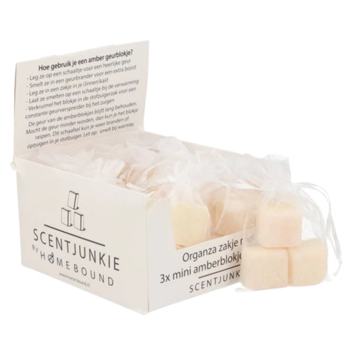 Amberblokje witte musk zakje van 3