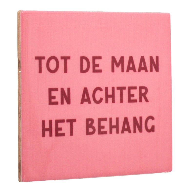 Tegeltje met tekst